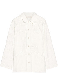 The Great Broderie Anglaise Cotton Jacket Off White