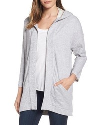 Eileen Fisher Organic Cotton Knit Hooded Jacket