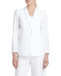 Lafayette 148 New York Reeves One Button Jacket White