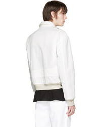 Maison Margiela White Distressed Linen Jacket
