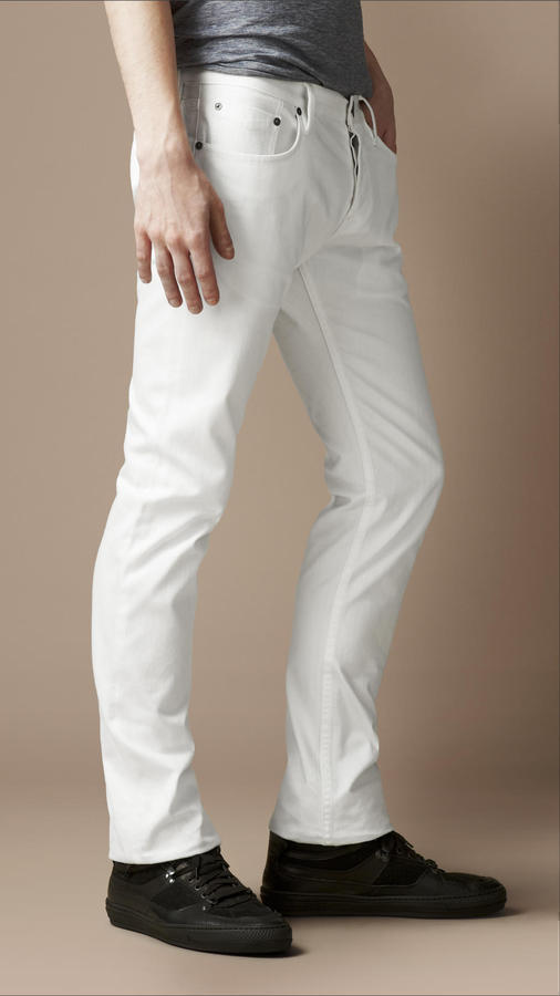 burberry white jeans