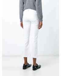 J Brand Burnt Effect Cropped Jeans