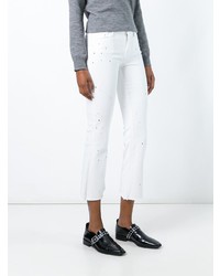 J Brand Burnt Effect Cropped Jeans