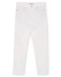 Agnona Cotton Cashmere Blend Jeans In Bianco At Nordstrom