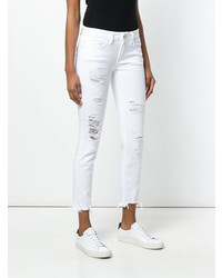 Dondup Cropped Distressed Skinny Jeans