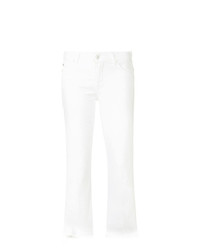 7 For All Mankind Cropped Frayed Jeans