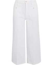 Madewell Cropped Wide Leg Jeans White