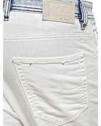 Diesel 17cm Narrot Wrinkled Cotton Denim Jeans
