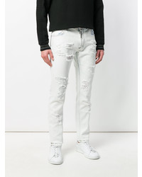 Philipp Plein Distressed Style Jeans