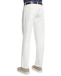 Brunello Cucinelli Five Pocket Denim Jeans Off White