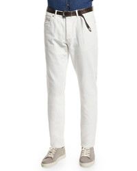 Brunello Cucinelli Five Pocket Denim Jeans Off White