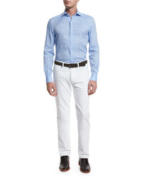 Ermenegildo Zegna Five Pocket Slim Fit Jeans White