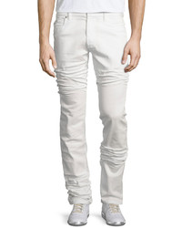 Maison Margiela Five Pocket Straight Leg Stretch Jeans White