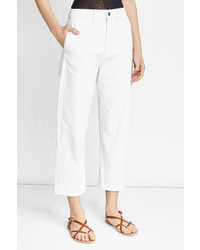 Vince High Rise Utility Jeans With Cropped Ankles