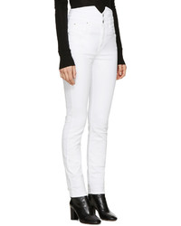 Etoile Isabel Marant Isabel Marant Etoile White High Rise Earley Jeans