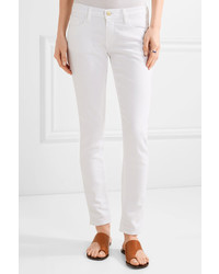 Frame Le Garcon Mid Rise Slim Leg Jeans White