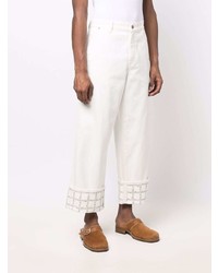 JW Anderson Logo Print Wide Leg Jeans