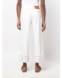 JW Anderson Logo Print Wide Leg Jeans