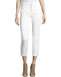 MiH Jeans Mih Tomboy Straight Leg Cropped Jeans White