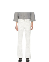Lemaire Off White Denim Bootcut Jeans