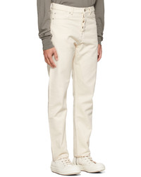 Rick Owens DRKSHDW Off White Performa Cut Denim Jeans