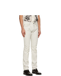 Saint Laurent Off White Straight Cut Jeans