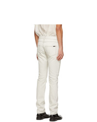 Saint Laurent Off White Straight Cut Jeans