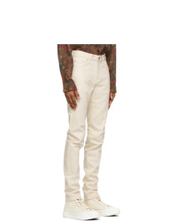 Naked and Famous Denim Off White Super Guy Jeans
