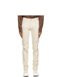 Naked and Famous Denim Off White Super Guy Jeans