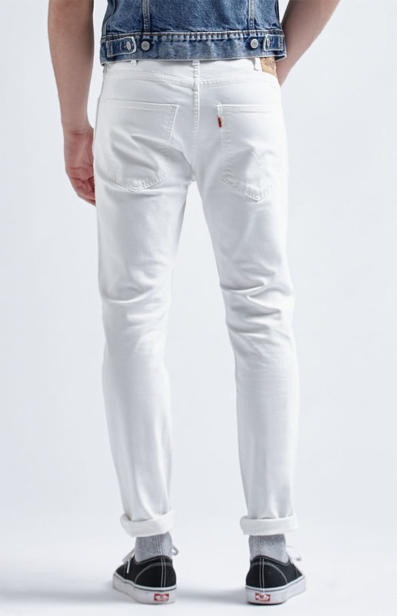 røg Ruin Forfærdeligt Levi's Orange Tab 510 Skinny Fit White Jeans, $79 | PacSun | Lookastic
