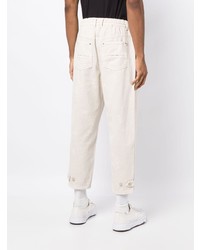 SONGZIO Pleat Detailing Cotton Tapered Jeans