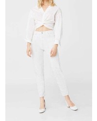 Mango Relaxed Cropped Mom Jeans