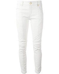 PIERRE BALMAIN Ribbed Detail Cropped Jeans