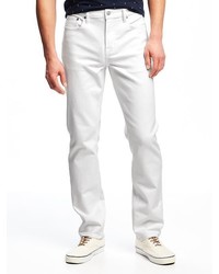 Old Navy Slim Built In Flex Stay White Jeans For