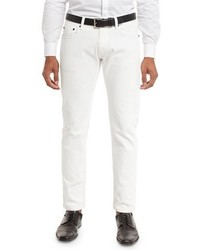 Giorgio Armani Slim Straight Denim Jeans White