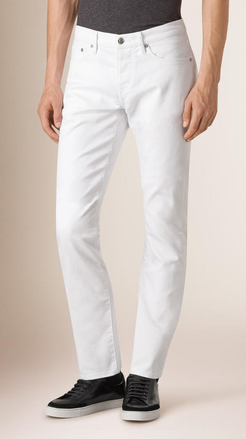 burberry white jeans