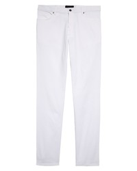 Zegna Stretch Cotton Five Pocket Pants In White At Nordstrom
