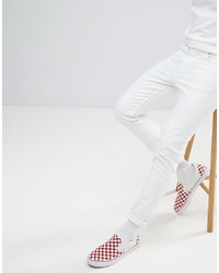Weekday Sunday Stretch White Tapered Jeans