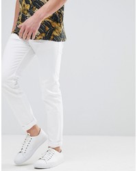 BOSS Tapered Fit Fit White Jeans