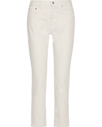 Madewell The Perfect Summer Cropped High Rise Straight Leg Jeans White