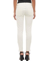 Current/Elliott The Soho Stiletto Zip Jeans White