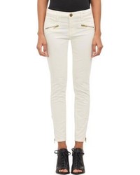 Current/Elliott The Soho Stiletto Zip Jeans White