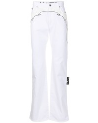 Off-White Western Style Flared Jeans