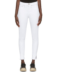 Rag & Bone White 10 Inch Capri Jeans