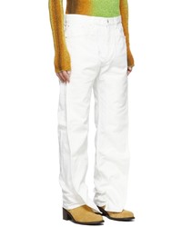 Y/Project White Classic Front Panel Jeans
