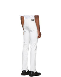 Balenciaga White Fitted 5 Pocket Jeans