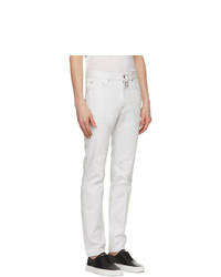 Johnlawrencesullivan White Five Pocket Piercing Jeans