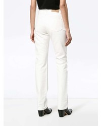 Holiday White High Waist Straight Jeans