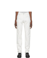 Helmut Lang White Masc High Straight Jeans