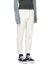 3.1 Phillip Lim White Tapered Cropped Jeans